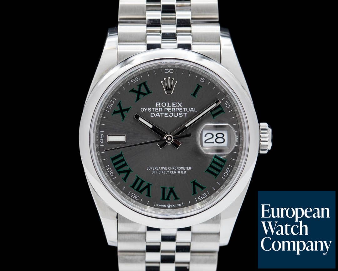 Image of Rolex Datejust 36 126200 Wimbledon Roman Dial SS Jubilee 2024