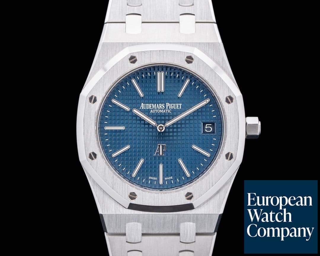 Image of Audemars Piguet Royal Oak 15202ST "Jumbo" Extra Thin Blue Dial SS