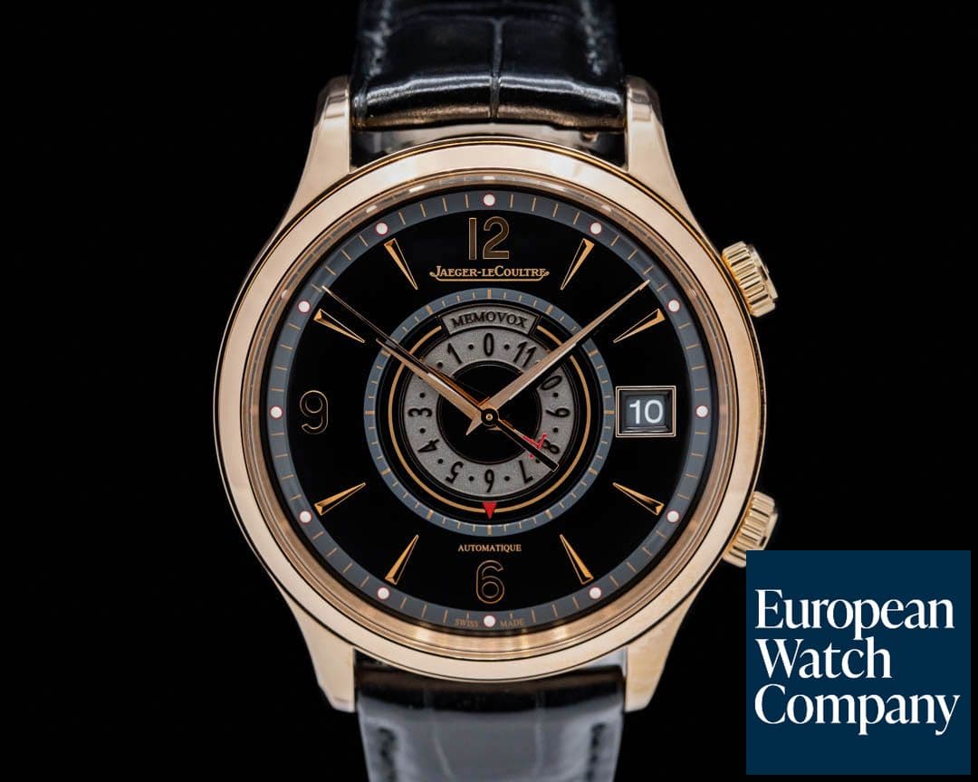 Image of Jaeger LeCoultre Master Control Memovox Timer 18K RG Black Dial