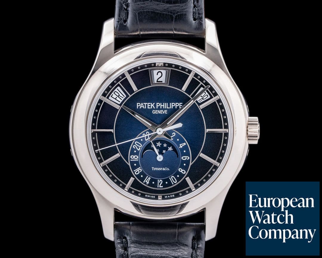 Image of Patek Philippe Annual Calendar 5205G-013 Blue Dial "TIFFANY & CO" 18K White Gold