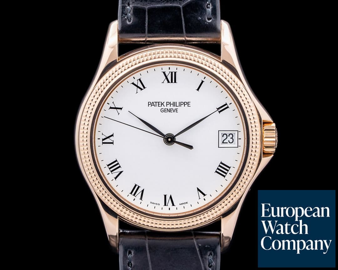 Image of Patek Philippe Calatrava 5117R 18K Rose Gold White Roman Hobnail