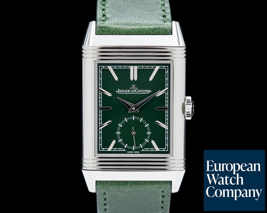 Image of Jaeger LeCoultre Reverso Tribute Small Seconds Green SS UNWORN