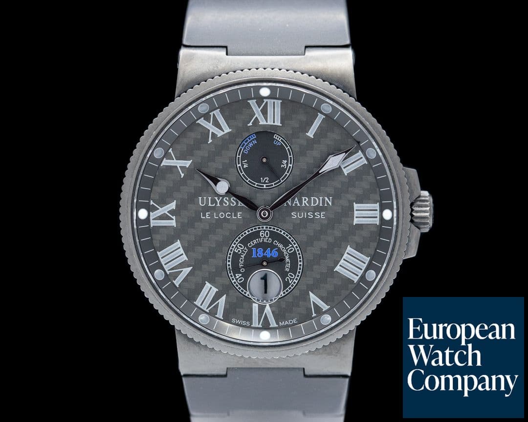 Image of Ulysse Nardin Maxi Marine Chronometer Black Carbon Dial SS DLC LIMITED