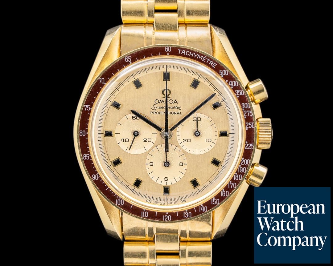 Image of Omega Vintage Speedmaster Apollo 11 18K Yellow Gold NICE