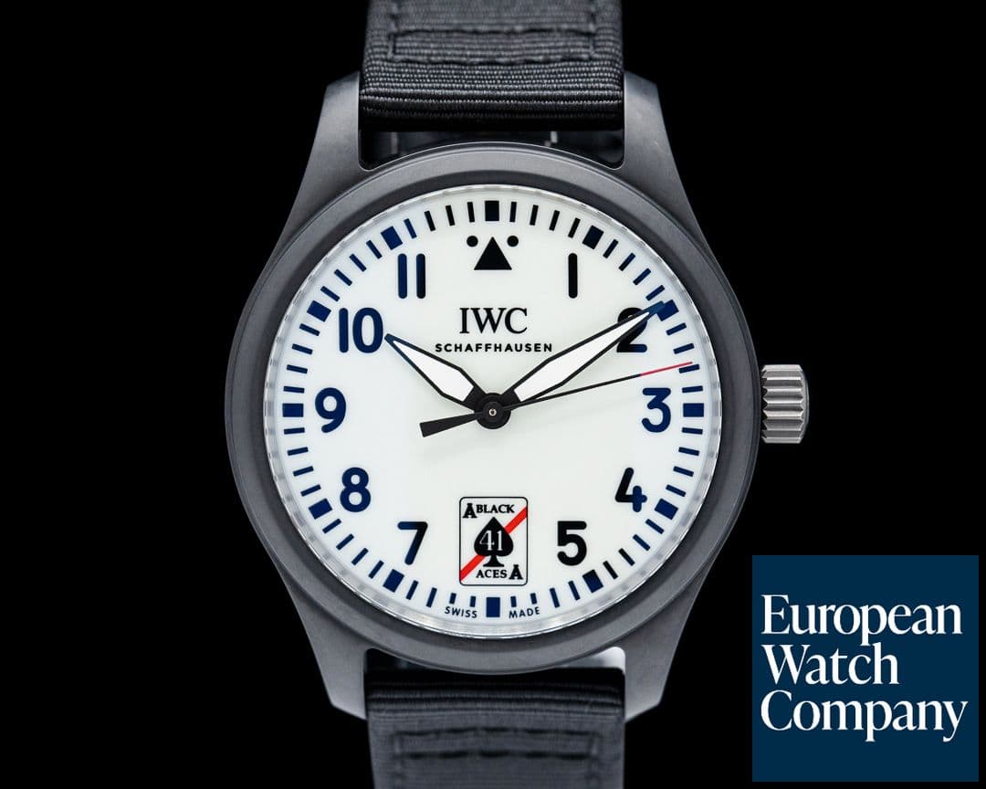 Image of IWC Pilot's Watch Automatic 41 "Black Aces" Ceramic / Luminova Dial