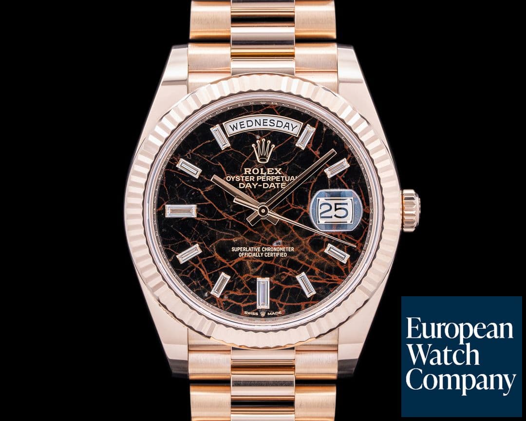 Image of Rolex Day Date President Everose Gold Eisenkiesel Diamond Dial 40MM