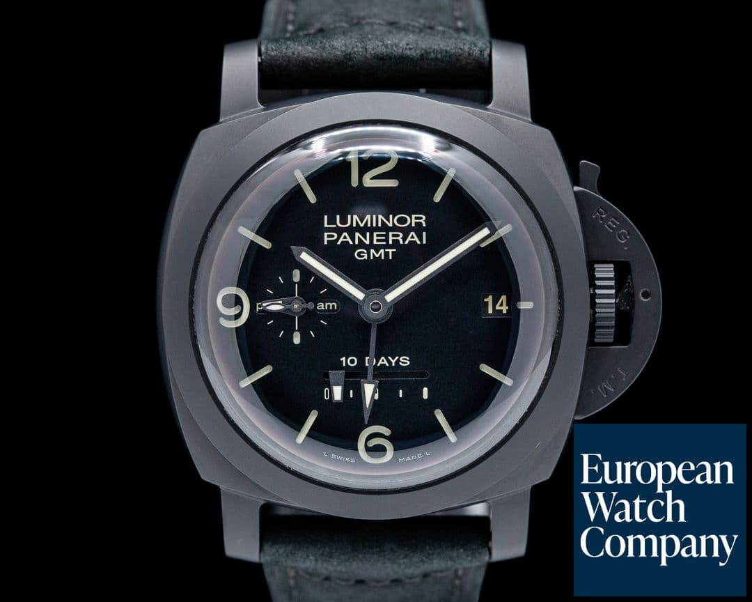 Image of Panerai Luminor 1950 10 Days GMT Ceramic Black Dial