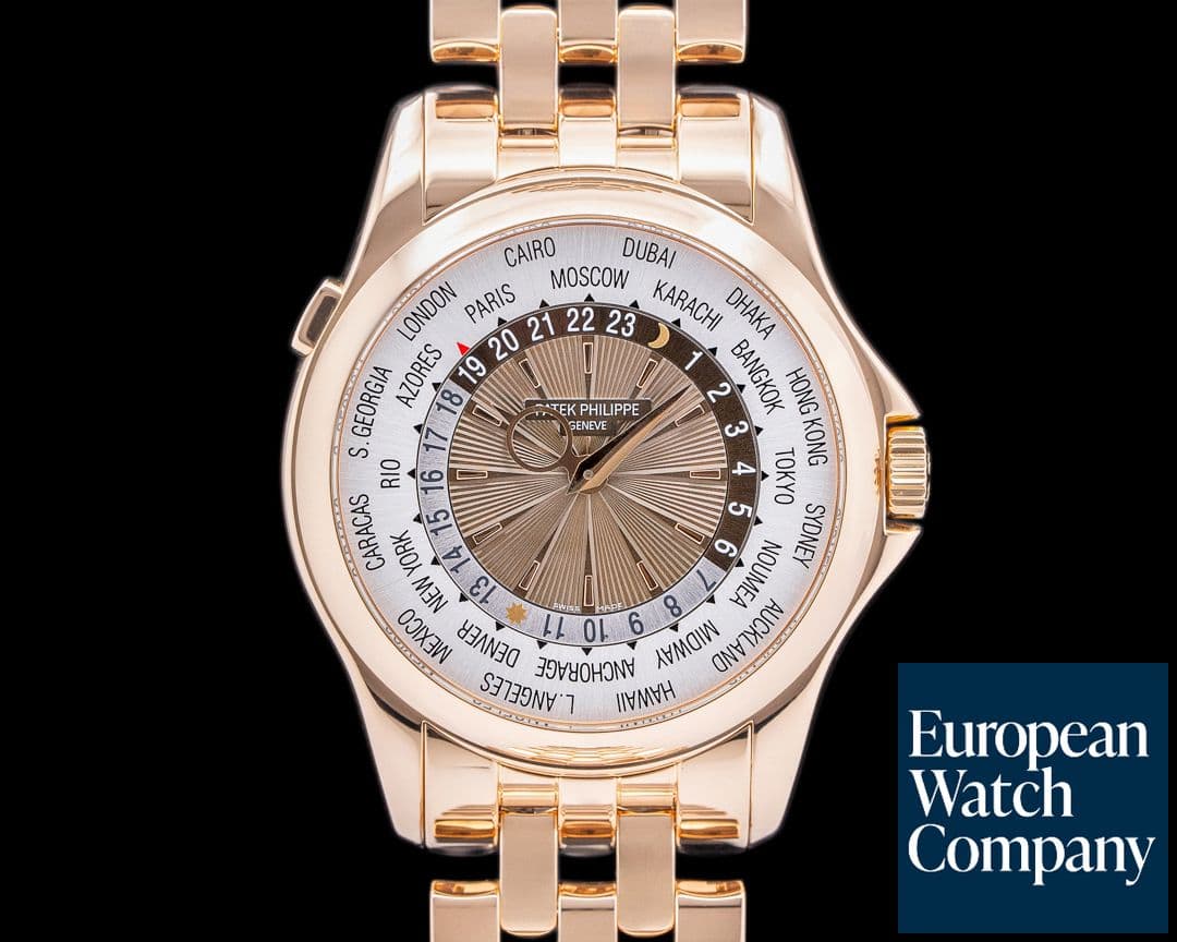 Image of Patek Philippe World Time 5130/1R 18K Rose Gold / Bracelet