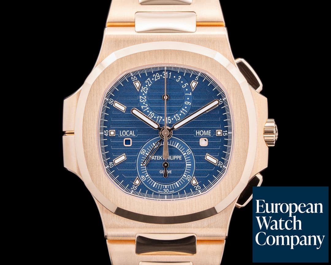 Image of Patek Philippe Nautilus 5990/1R Travel Time Chronograph 18K Rose Gold UNWORN 2023