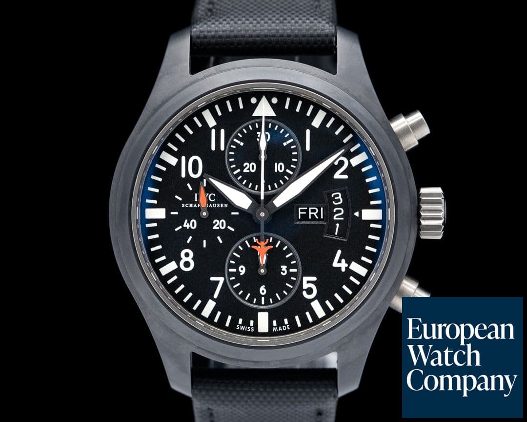 Image of IWC Pilot Chronograph Top Gun Ceramic Black Dial
