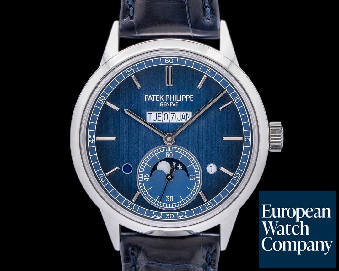 Image of Patek Philippe 5236P In Line Perpetual Calendar Platinum Blue Dial