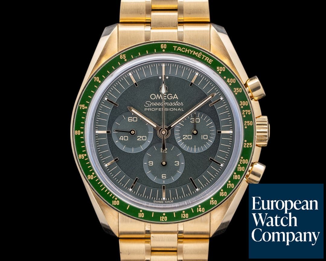 Image of Omega Speedmaster Moonwatch Professional "Moonshine" Green Dial 18K