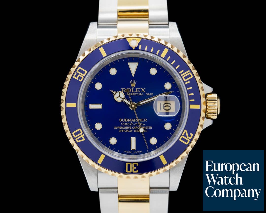 Image of Rolex Submariner 16613 Blue Dial SS / 18K SHARP