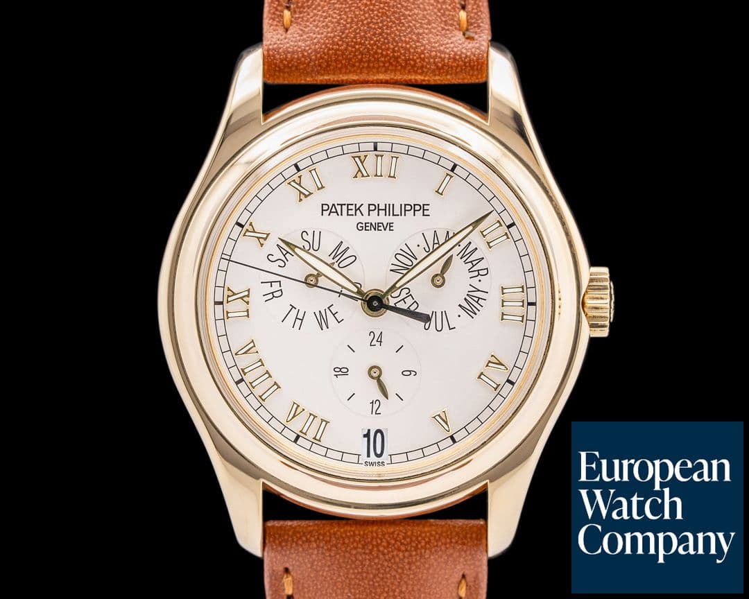 Image of Patek Philippe Annual Calendar 5035J Silver Opaline Dial 18K YG