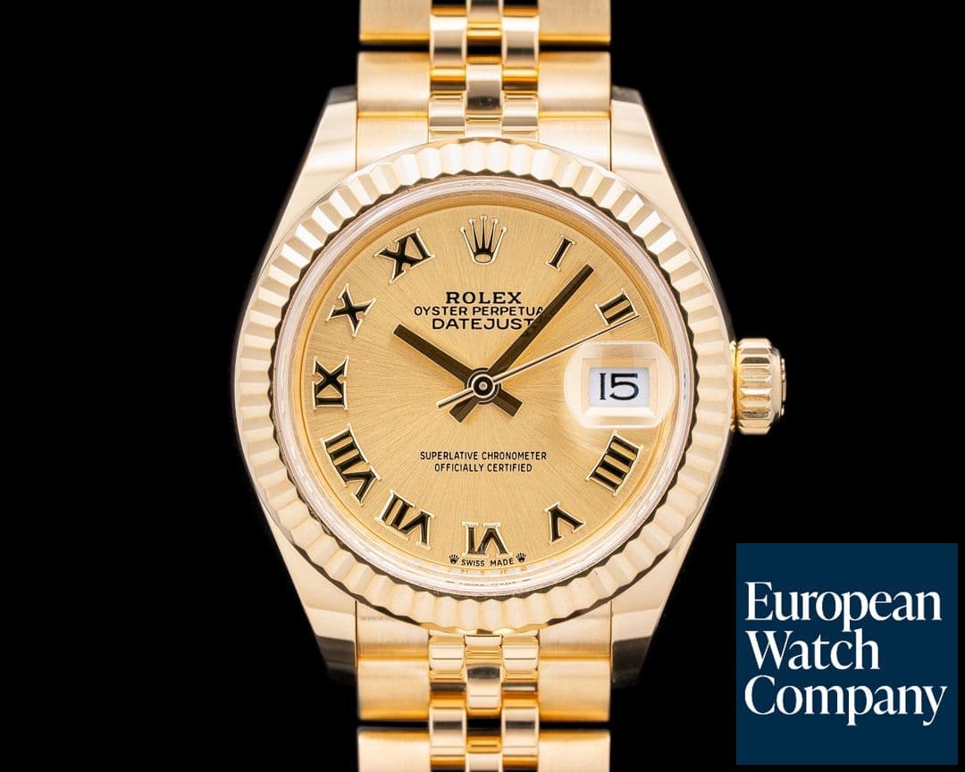 Image of Rolex Lady Datejust 28mm 18K YG Jubilee / Champagne Roman Dial 2024