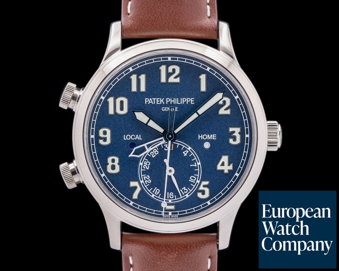 Image of Patek Philippe Calatrava 5524G Pilot Travel Time 18K White Gold
