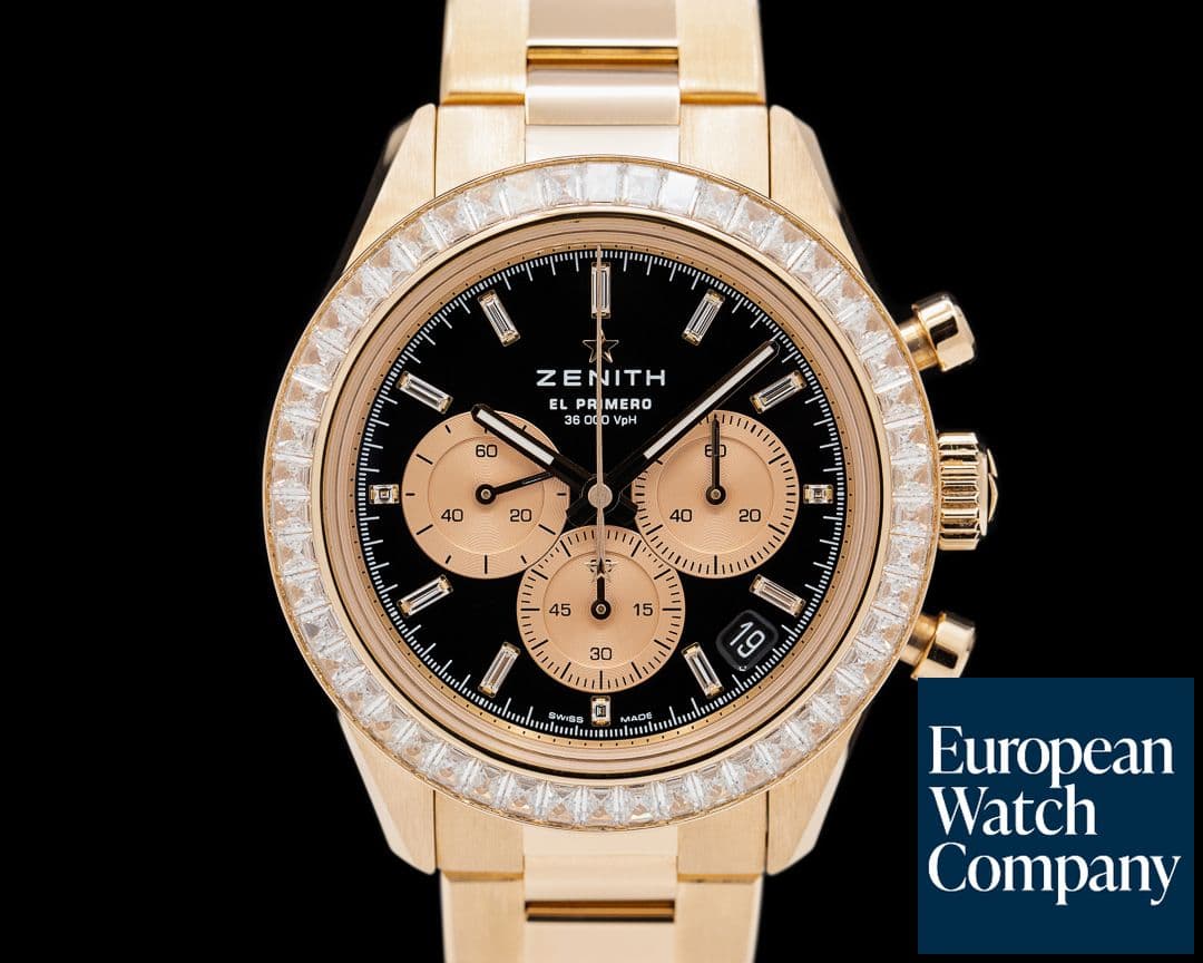 Image of Zenith Chronomaster Sport "Yoshida" RG Black Dial / Diamond Bezel 2024