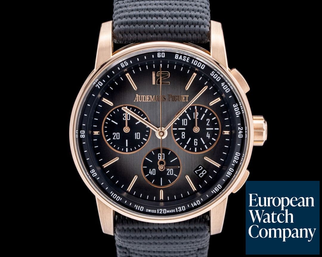 Image of Audemars Piguet Code 11:59 Chronograph 18k Rose Gold / Ceramic Smoked Grey Dial