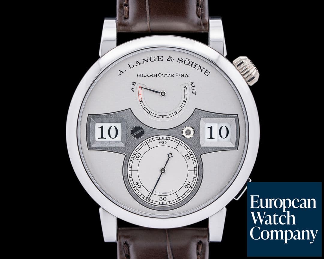 Image of A. Lange and Sohne Zeitwerk 142.025 Platinum / Silver Dial