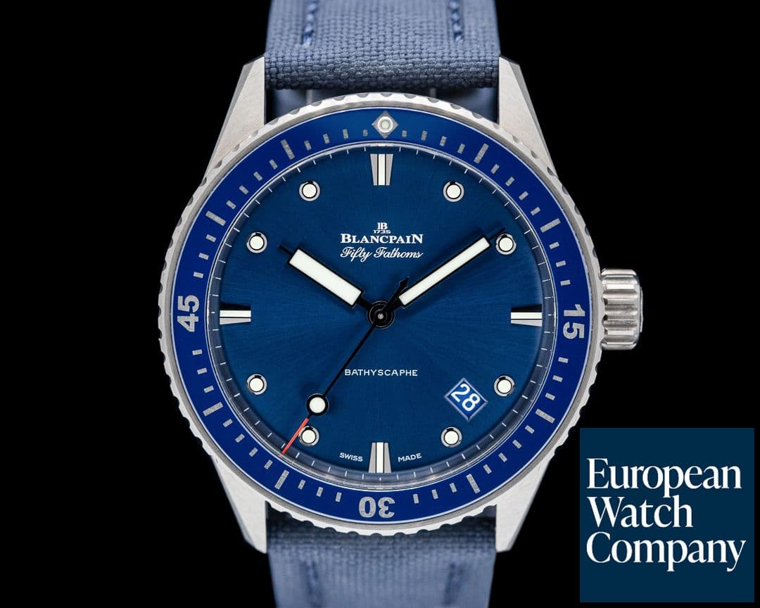 Image of Blancpain Fifty Fathoms Bathyscaphe Ceramic Blue