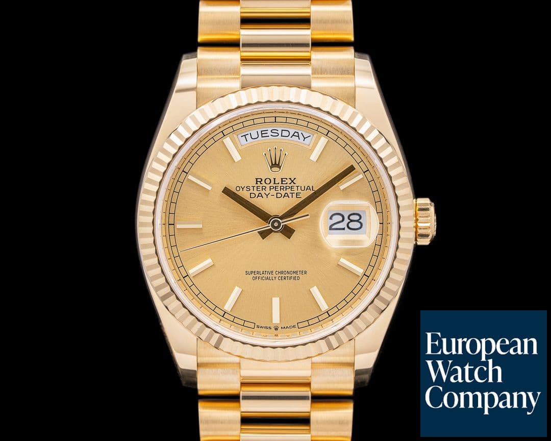 Image of Rolex Day Date President 128238 18K Yellow Gold Champagne Dial