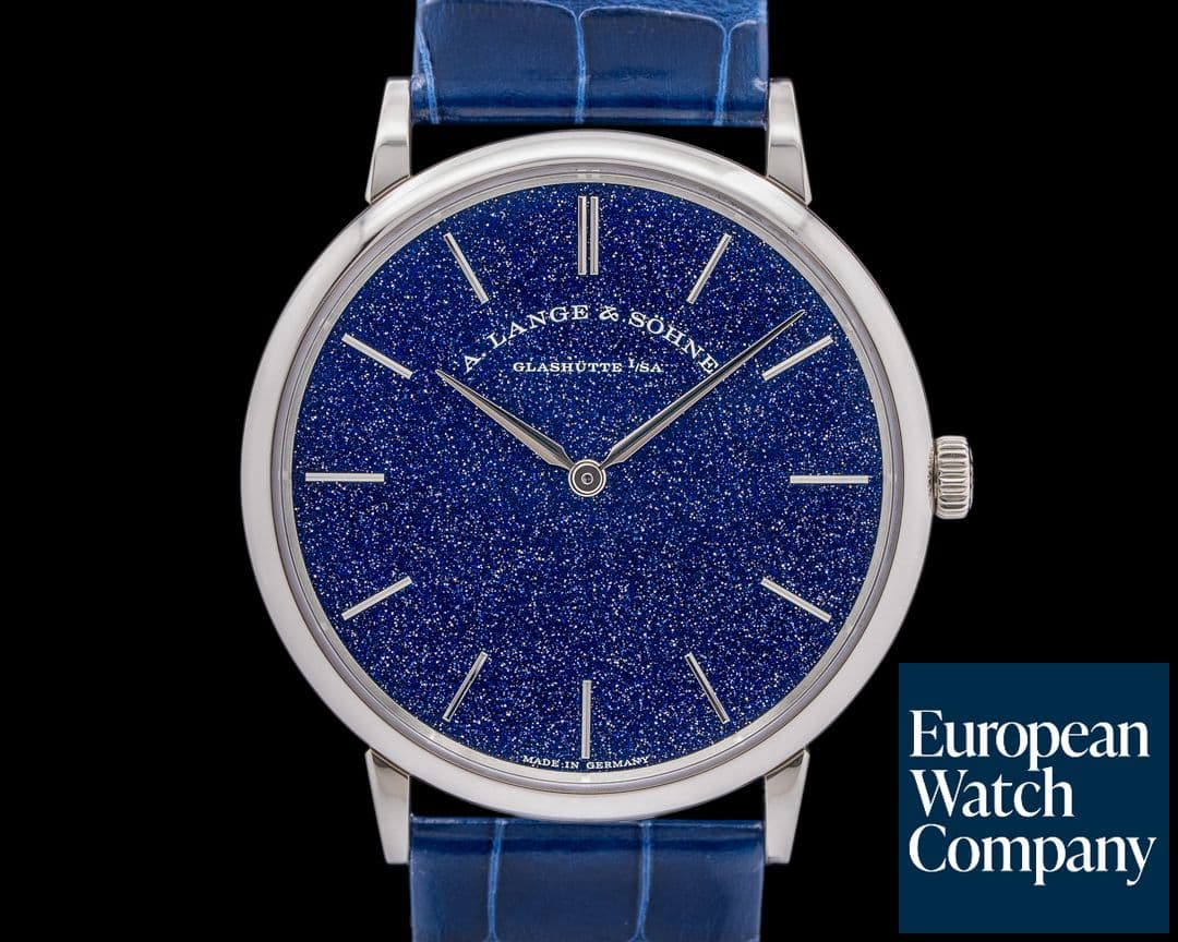 Image of A. Lange and Sohne Saxonia Thin Manual Wind Blue Gold-Flux Dial