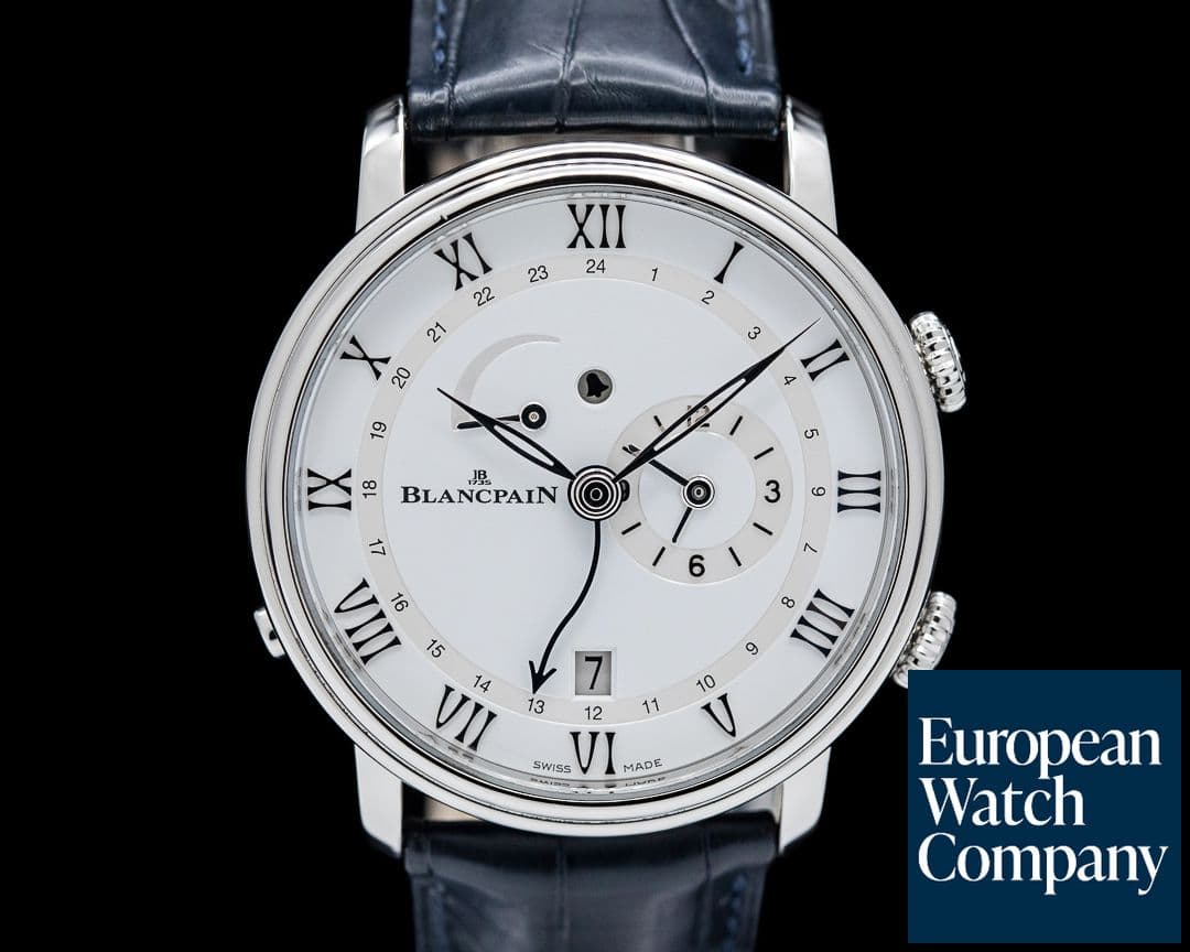 Image of Blancpain Villeret Reveil GMT Alarm SS White Dial