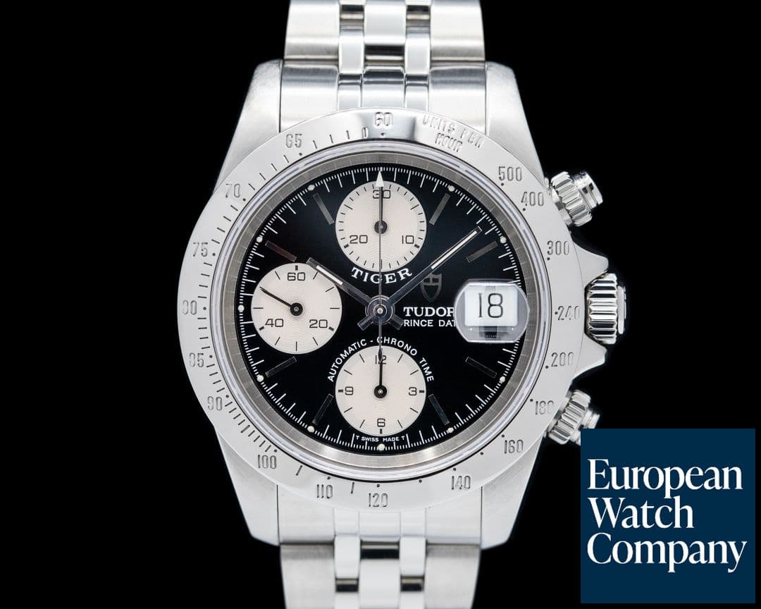 Image of Tudor Prince Date "Tiger" Chronograph Black Dial SS