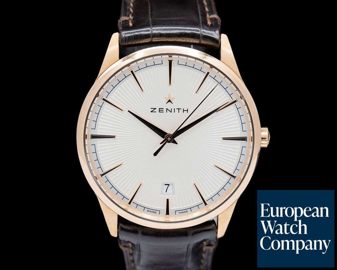 Image of Zenith Elite Classic 18k Rose Gold Silver Dial