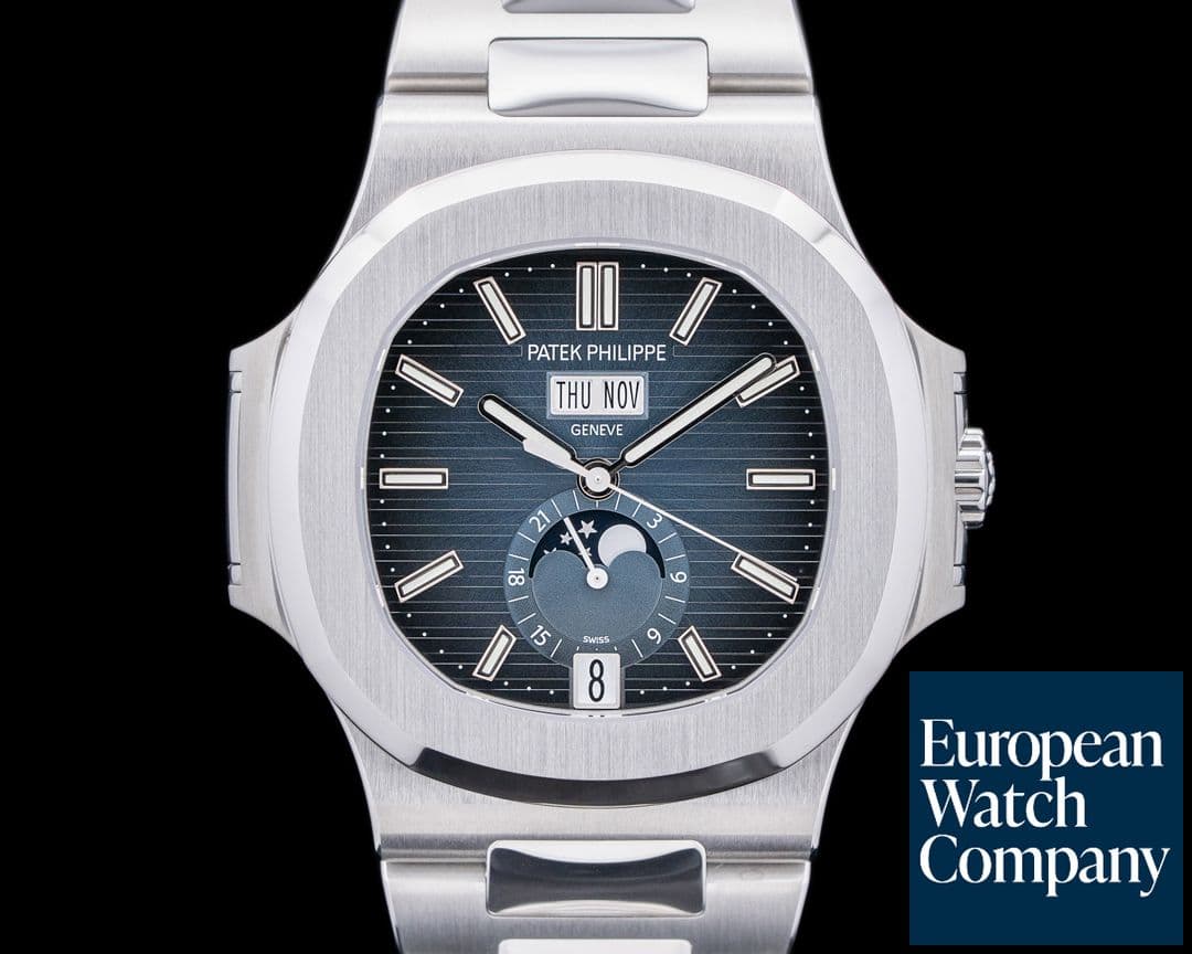 Image of Patek Philippe Nautilus 5726 Annual Calendar Moon Blue Dial SS UNWORN