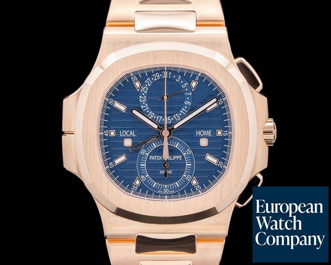 Image of Patek Philippe Nautilus 5990/1R Travel Time Chronograph 18K Rose Gold UNWORN 2024