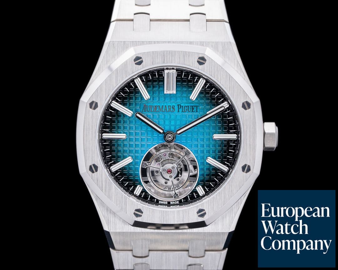 Image of Audemars Piguet Royal Oak Self-Winding Flying Tourbillon Blue Dial UNWORN