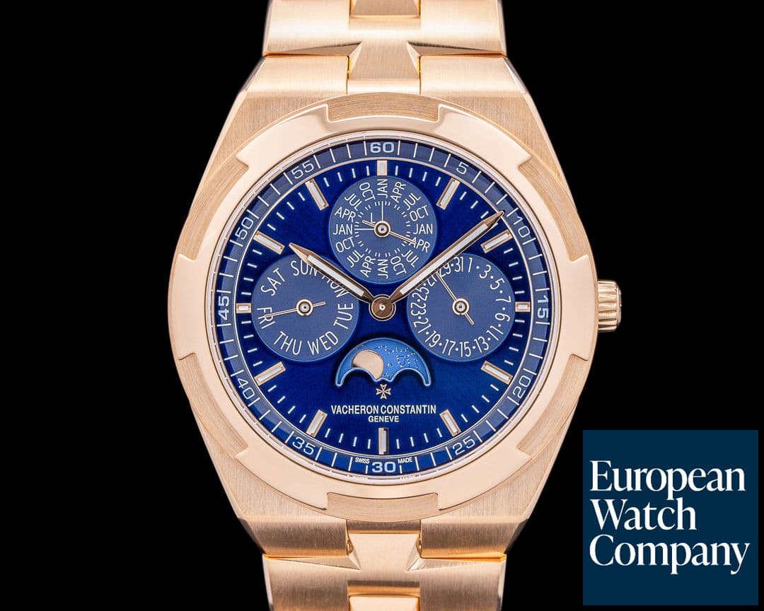 Image of Vacheron Constantin Overseas Perpetual Calendar Ultra-Thin 4300V Blue Dial 18K RG FULL SET
