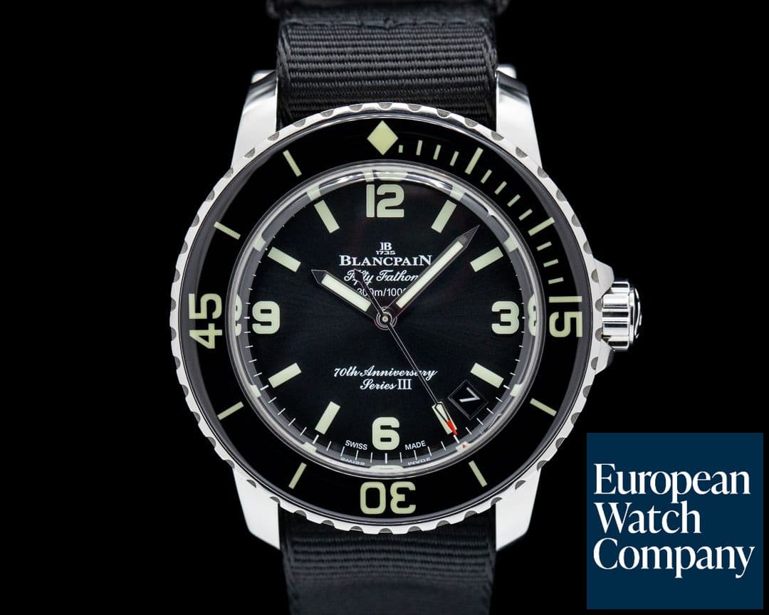 Image of Blancpain Fifty Fathoms 70th Anniversary Series III LIMITED Black Dial
