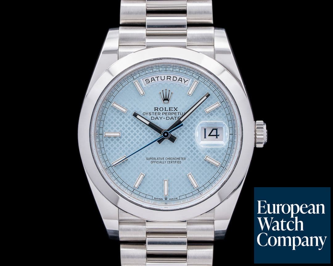 Image of Rolex Day Date 228206 Platinum Blue Dial 40MM