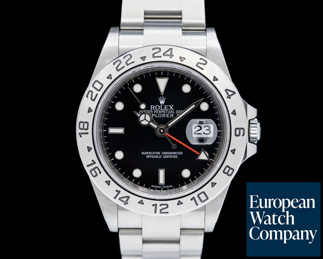 Image of Rolex Explorer II 16570 SS Black Dial