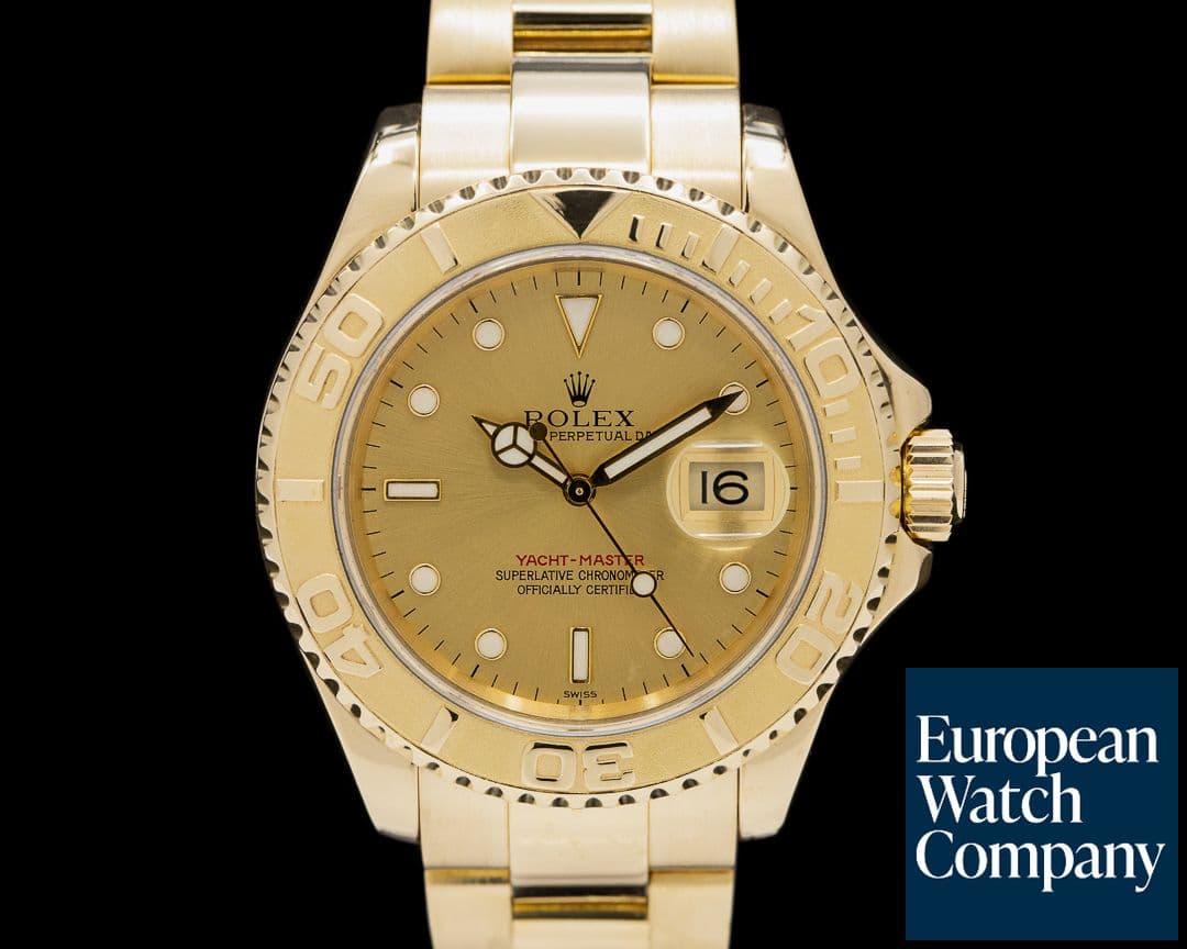 Image of Rolex Yacht Master 16628 Champagne Dial 18K Yellow Gold