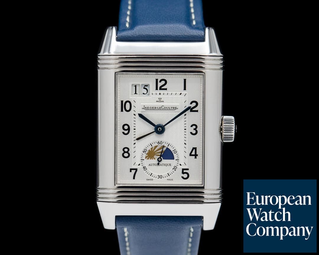 Image of Jaeger LeCoultre Grande Reverso GMT Day/Night SS Silver Dial