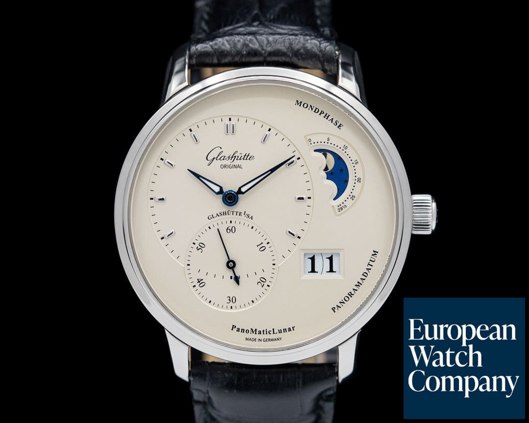 Image of Glashutte Original PanoMatic Lunar SS Silver Dial