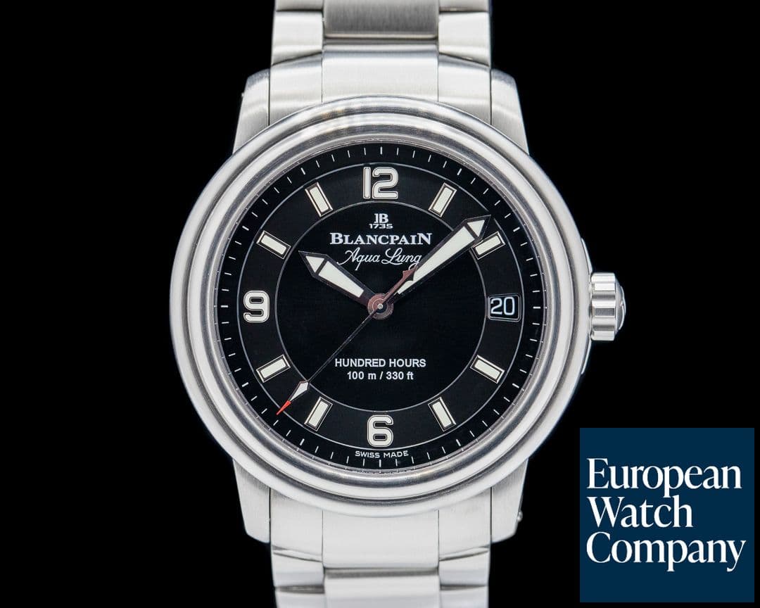 Image of Blancpain Leman Aqua Lung Ultra Slim Automatic SS Black Dial