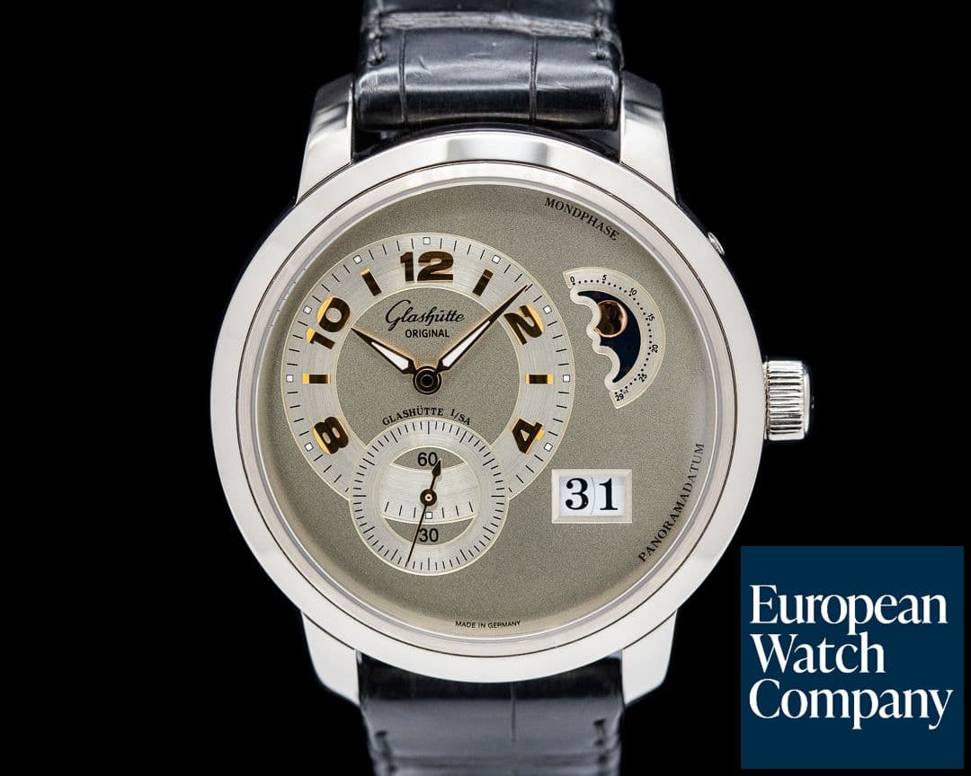Image of Glashutte Original PanoMaticLunar XL 18K White Gold Silver Dial