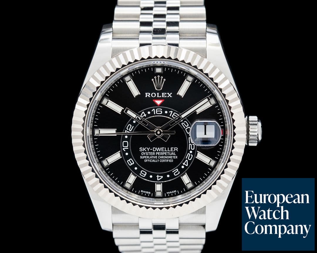 Image of Rolex Sky Dweller 326934 SS Black Dial Jubilee