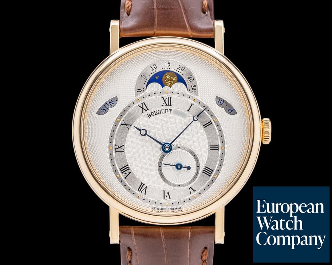 Image of Breguet Classique Day & Date Moonphase 18K Yellow Gold Silver Dial