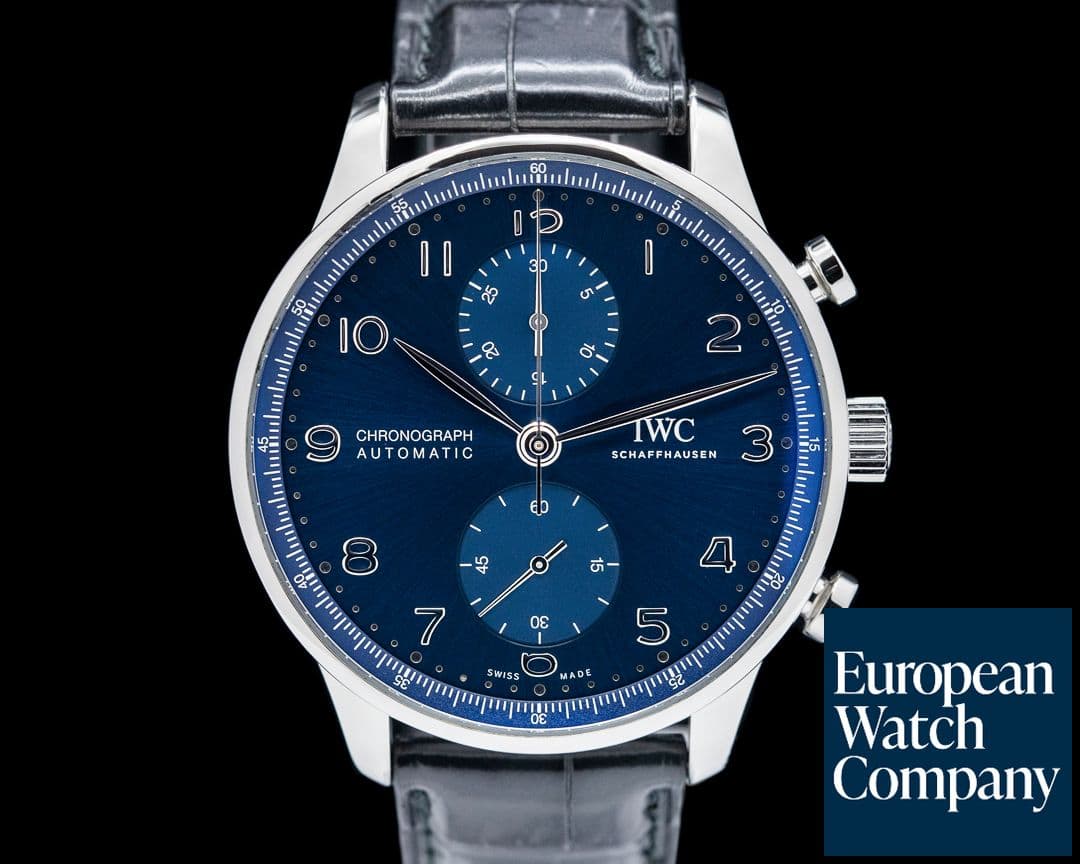 Image of IWC Portuguese Chronograph SS Blue Dial