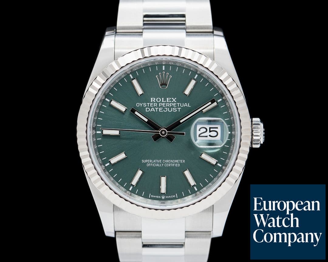Image of Rolex Datejust 36 SS Fluted Green Dial