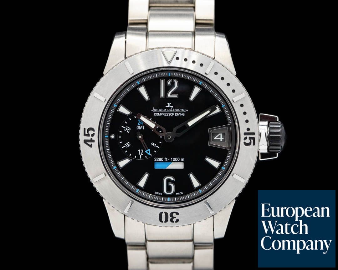 Image of Jaeger LeCoultre Master Compressor Diving GMT Titanium Black Dial