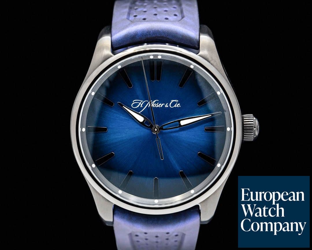 Image of H. Moser and Cie. Pioneer Center Seconds SS Funky Blue Fume Dial