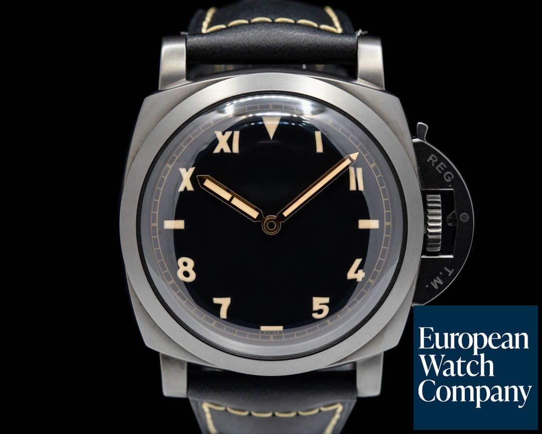 Image of Panerai Luminor 1950 3 Days Titanium DLC Black Dial UNWORN