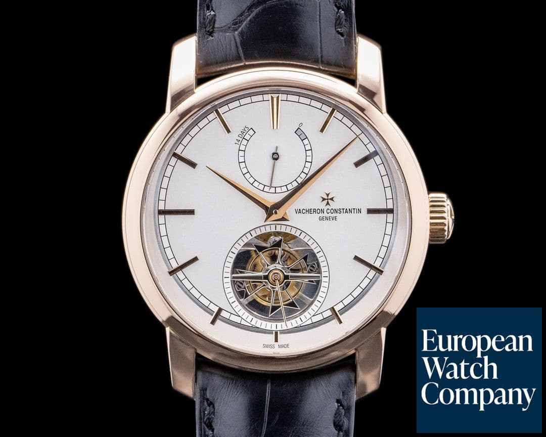 Image of Vacheron Constantin Traditionnelle 14-Day Tourbillon 18K Rose Gold Silver Dial