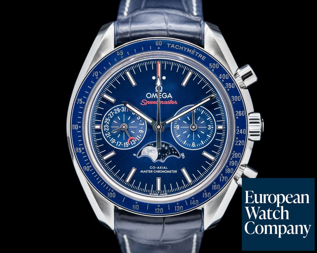 Image of Omega Speedmaster Moonphase Chronograph Blue Dial